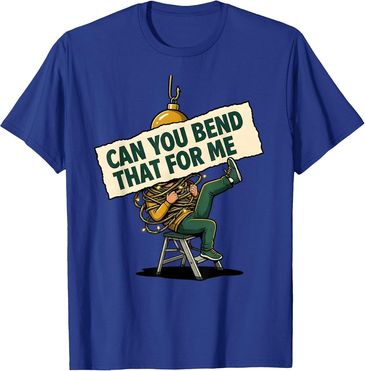 Can You Bend That For Me Funny Physical Therapist Christmas T-Shirt - Royal Blue