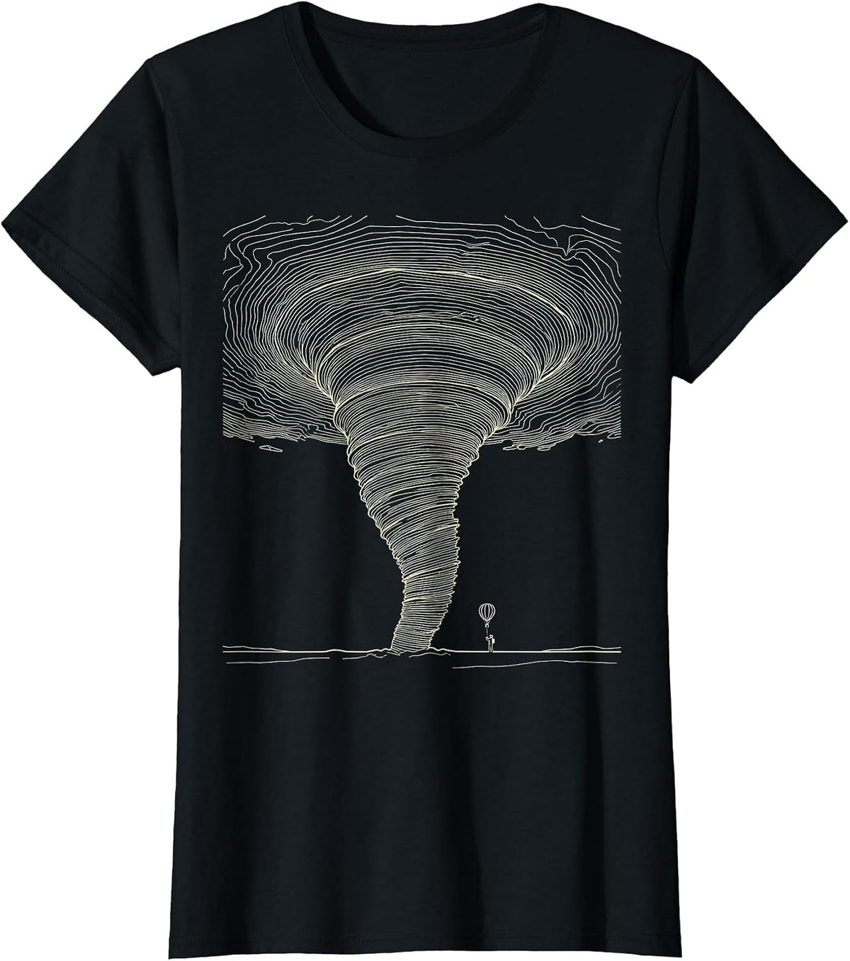 Tornado Chaser Weather Enthusiast Storm Chaser Meteorology T-Shirt - Black