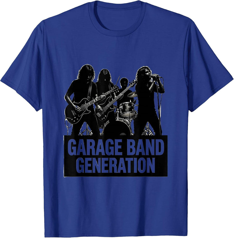 Garage Band Generation 90s Rock Music Design T-Shirt - Royal Blue
