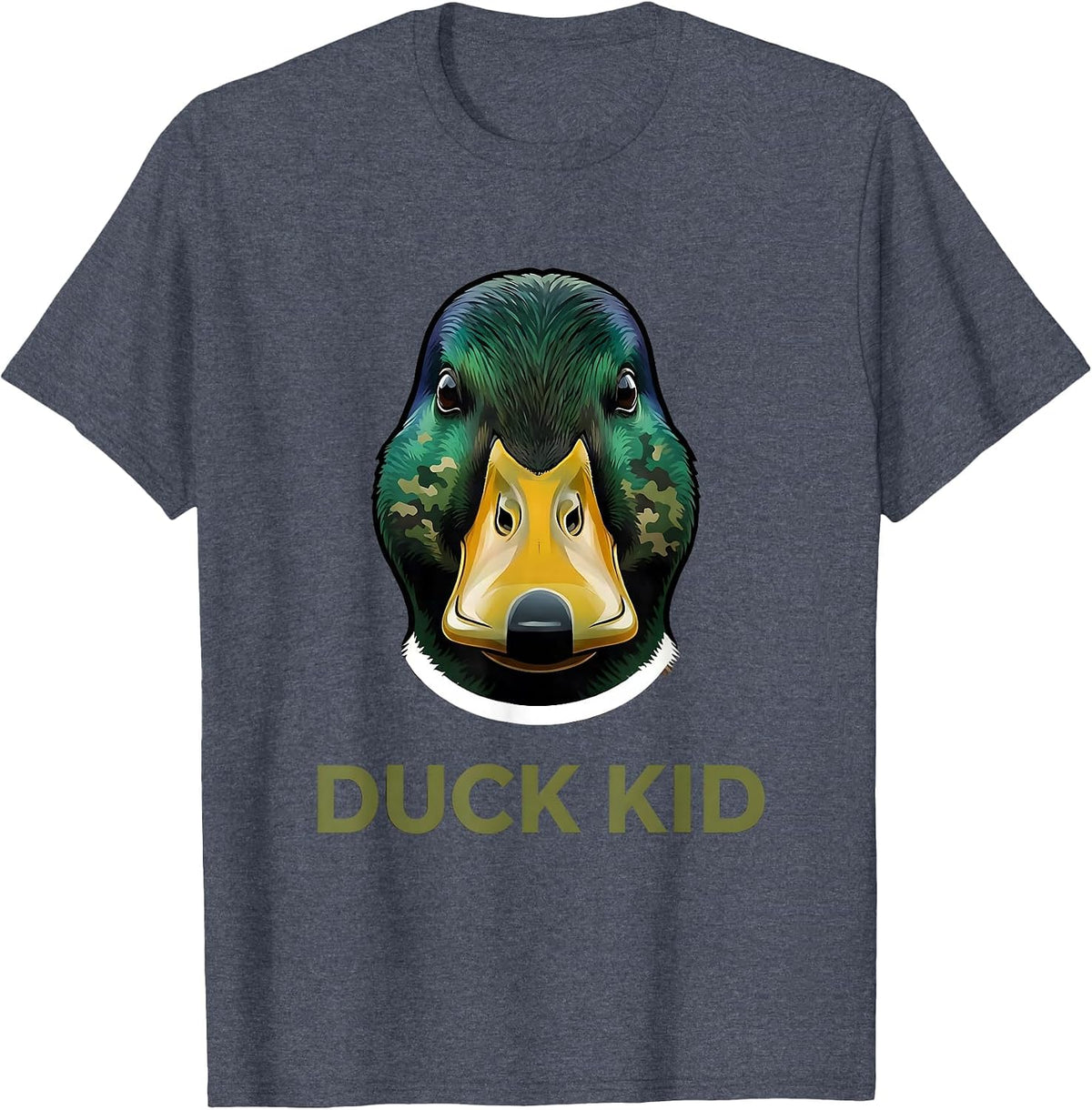 Men's Duck Kid Funny Camo Duck Hunting Youth Teens Kids T-Shirt - Heather Blue