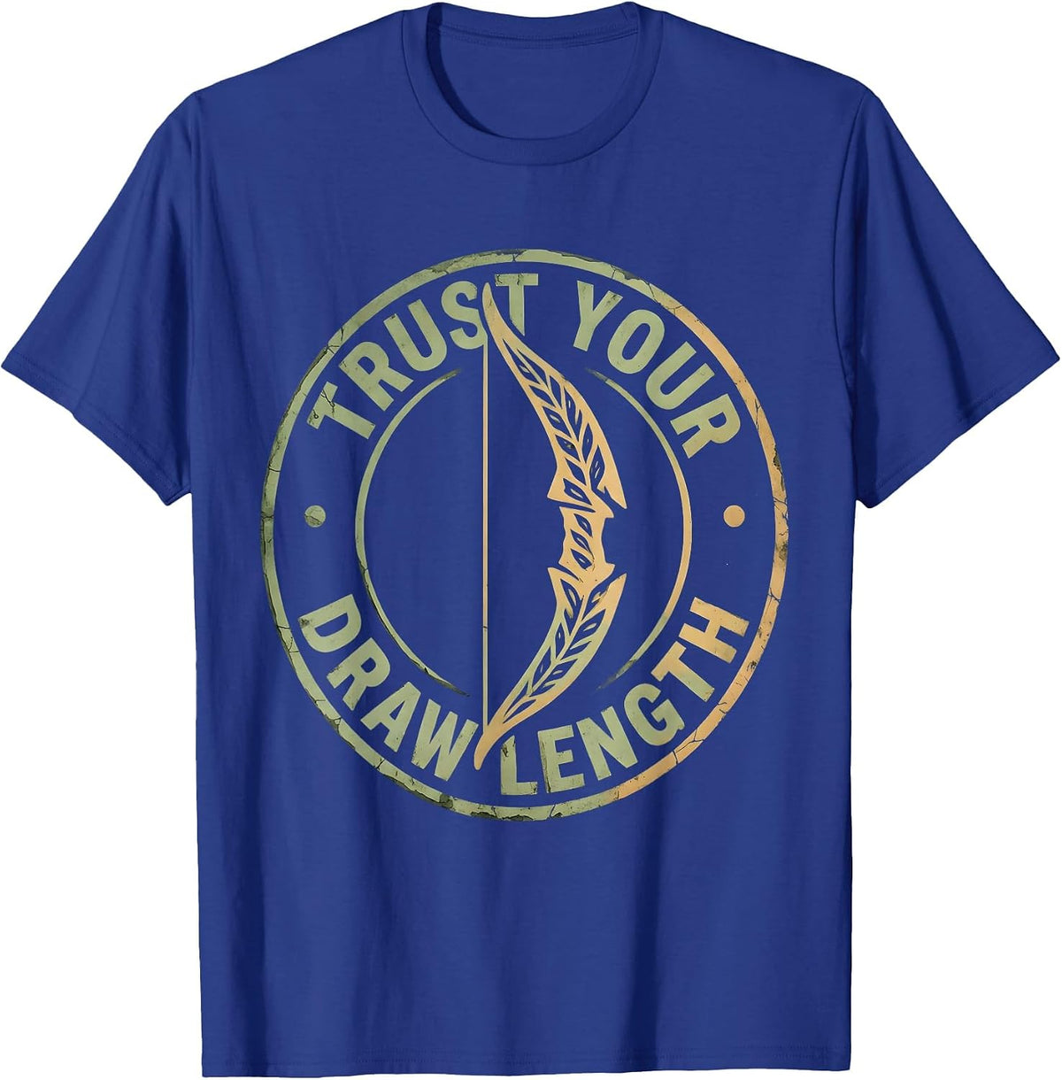 Trust Your Draw Length Archery Design T-Shirt - Royal Blue
