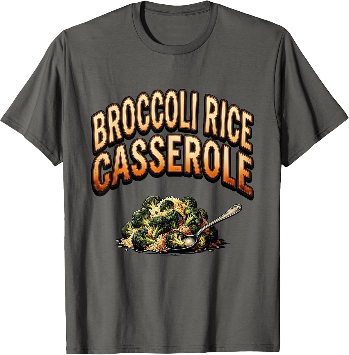 Broccoli Rice Casserole Thanksgiving Food Bootleg 90's Rap T-Shirt - Asphalt Grey