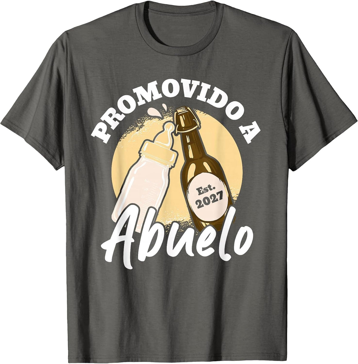 Abuelo Cargando Promovido A Abuelo 2027 T-Shirt - Asphalt Grey