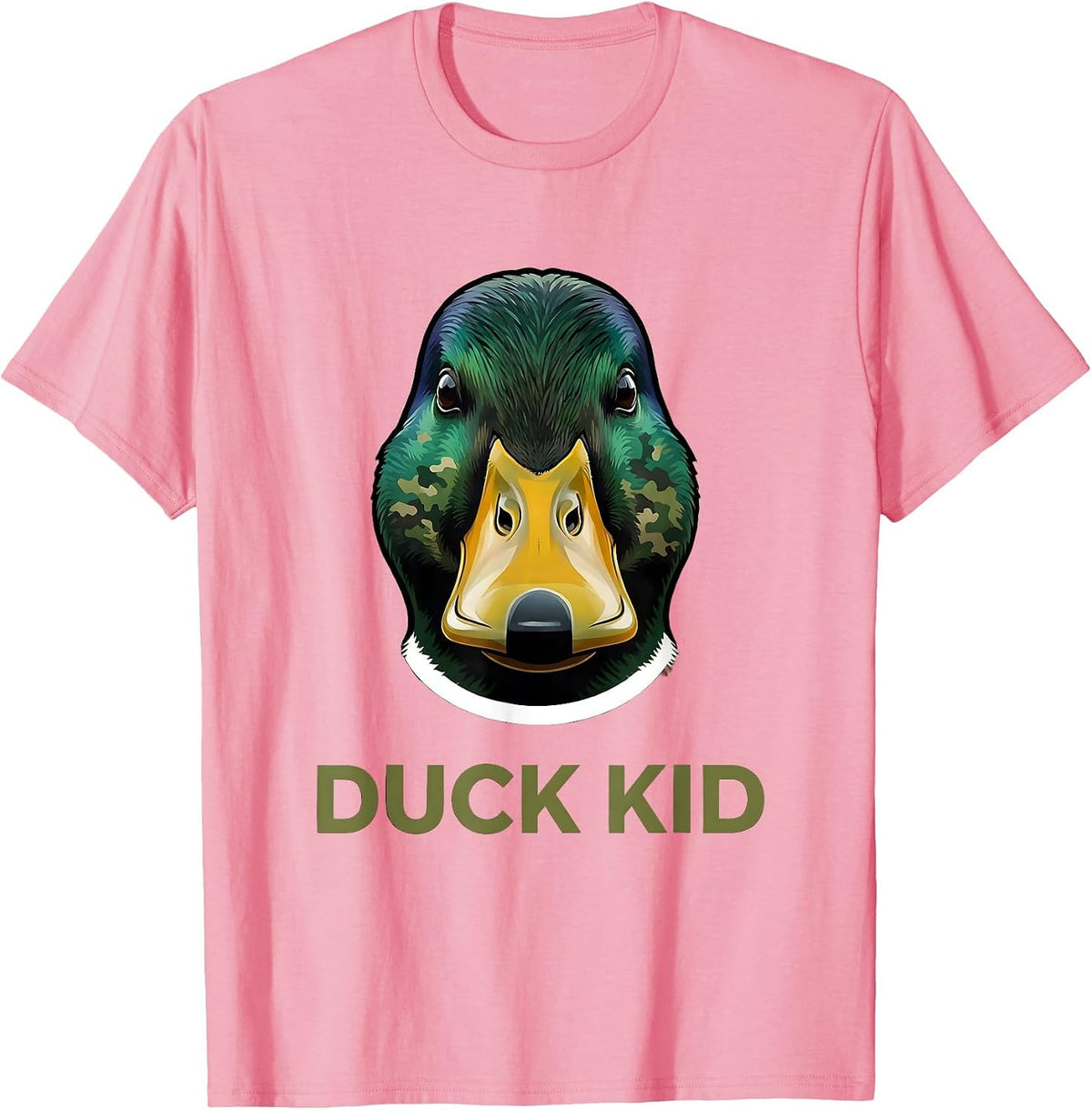 Men's Duck Kid Funny Camo Duck Hunting Youth Teens Kids T-Shirt - Pink