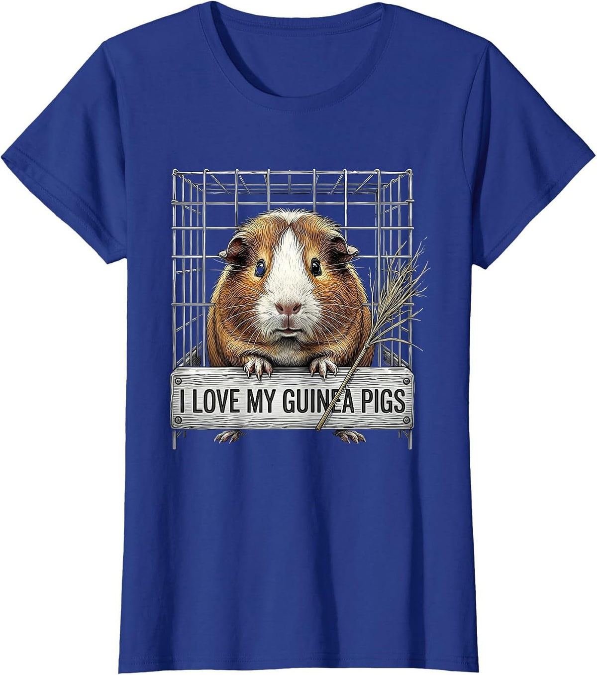 Women's I Love My Guinea Pigs Funny Guinea Pig Lover Pet Humor T-Shirt - Royal Blue