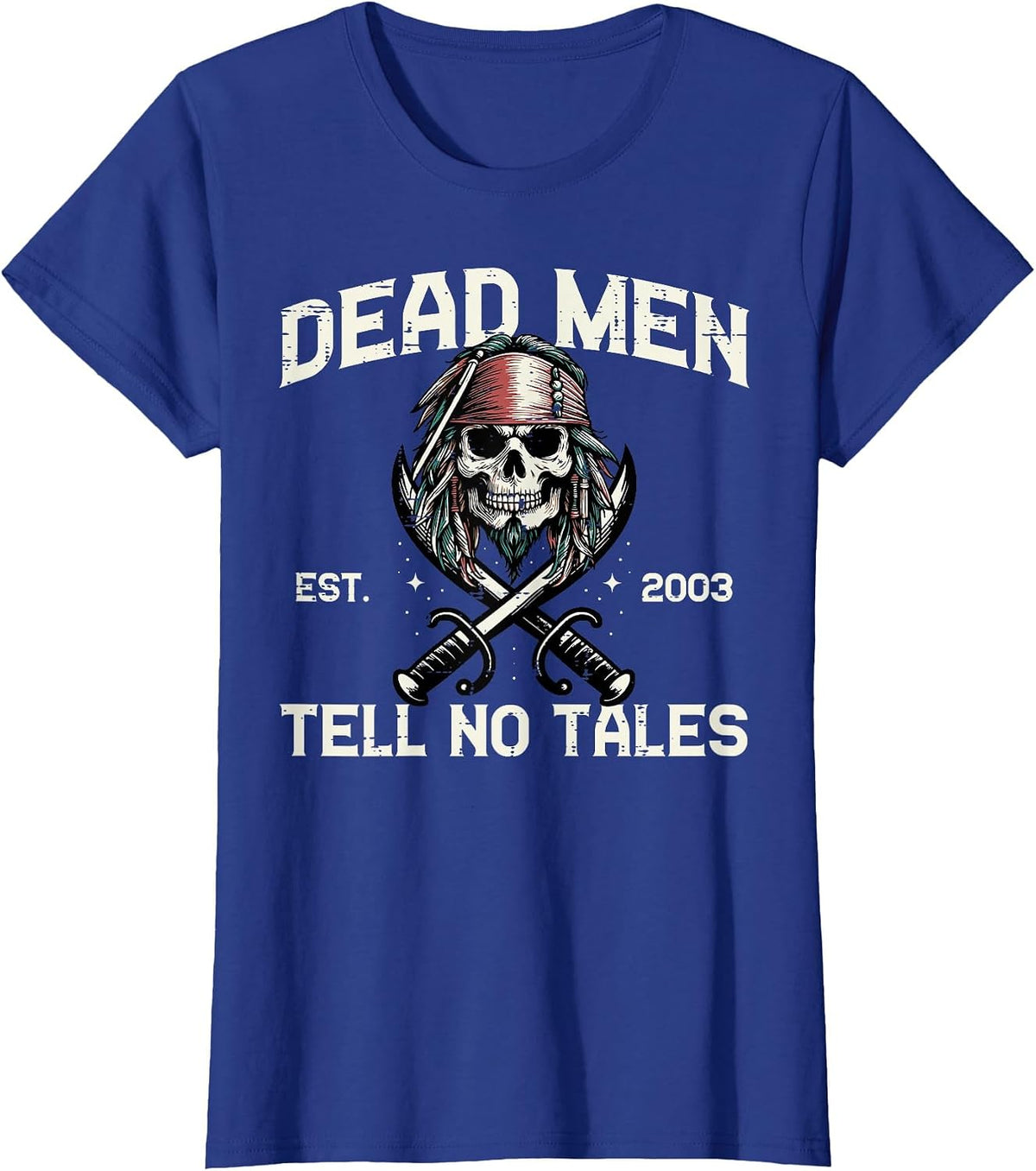 Cool Pirate Costume Men Women Kids Boys Girls Teen T-Shirt - Royal Blue