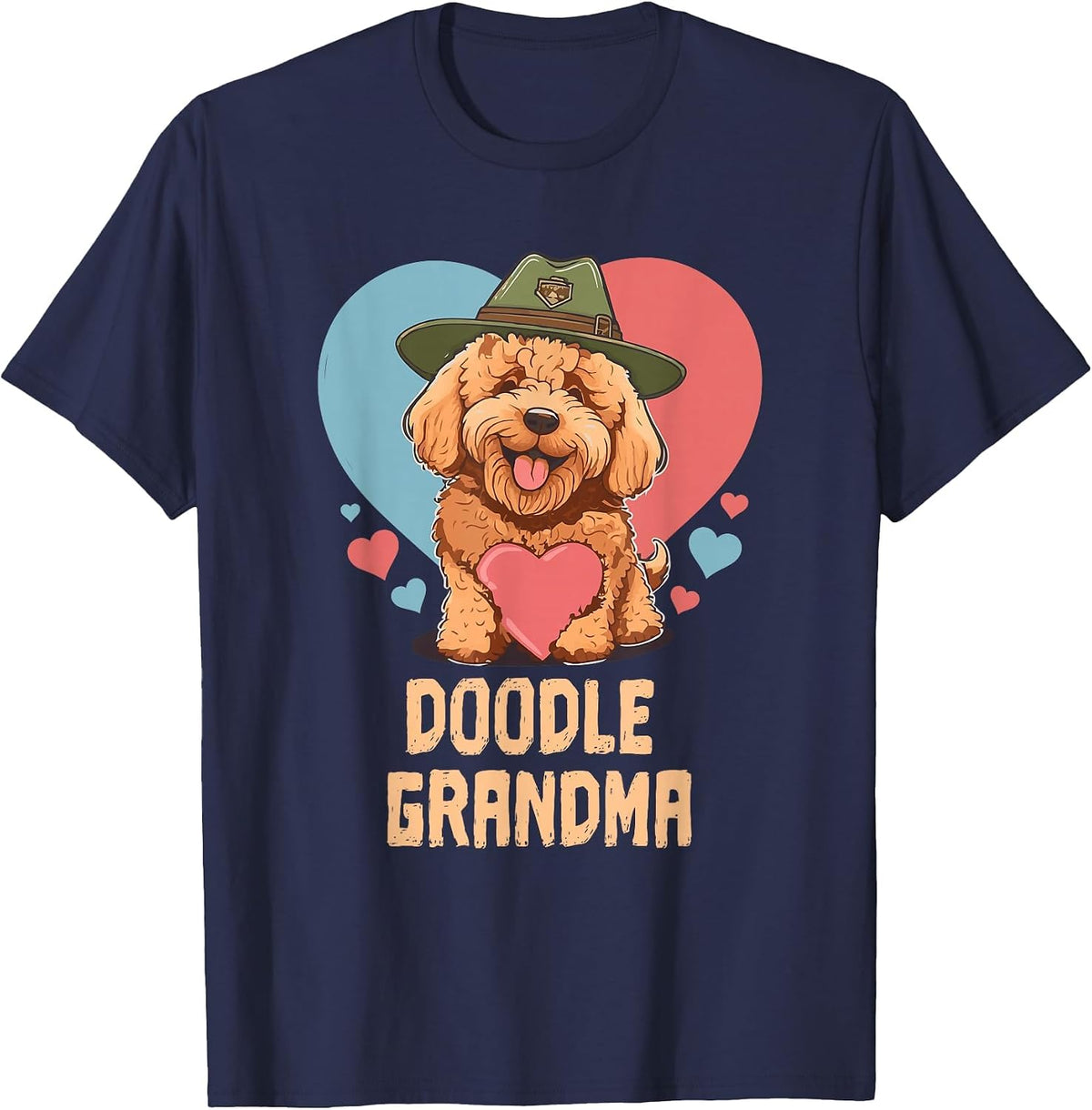 Doodle Grandma Goldendoodle Mom Cute Dog Lover Doodle Mama T-Shirt - Navy Blue