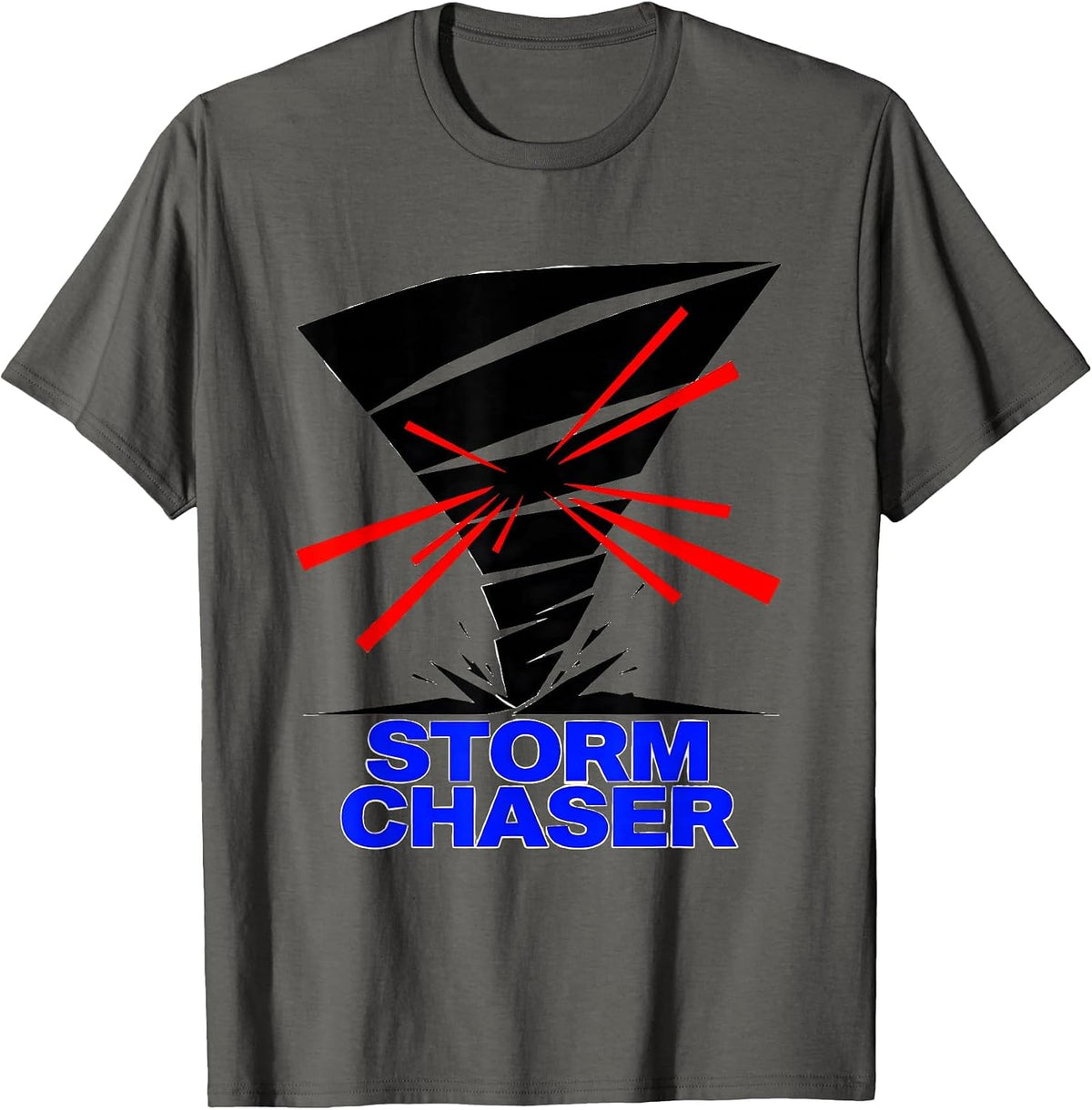 Storm Chaser Futurist Dynamism Weather Enthusiast T-Shirt - Asphalt Grey