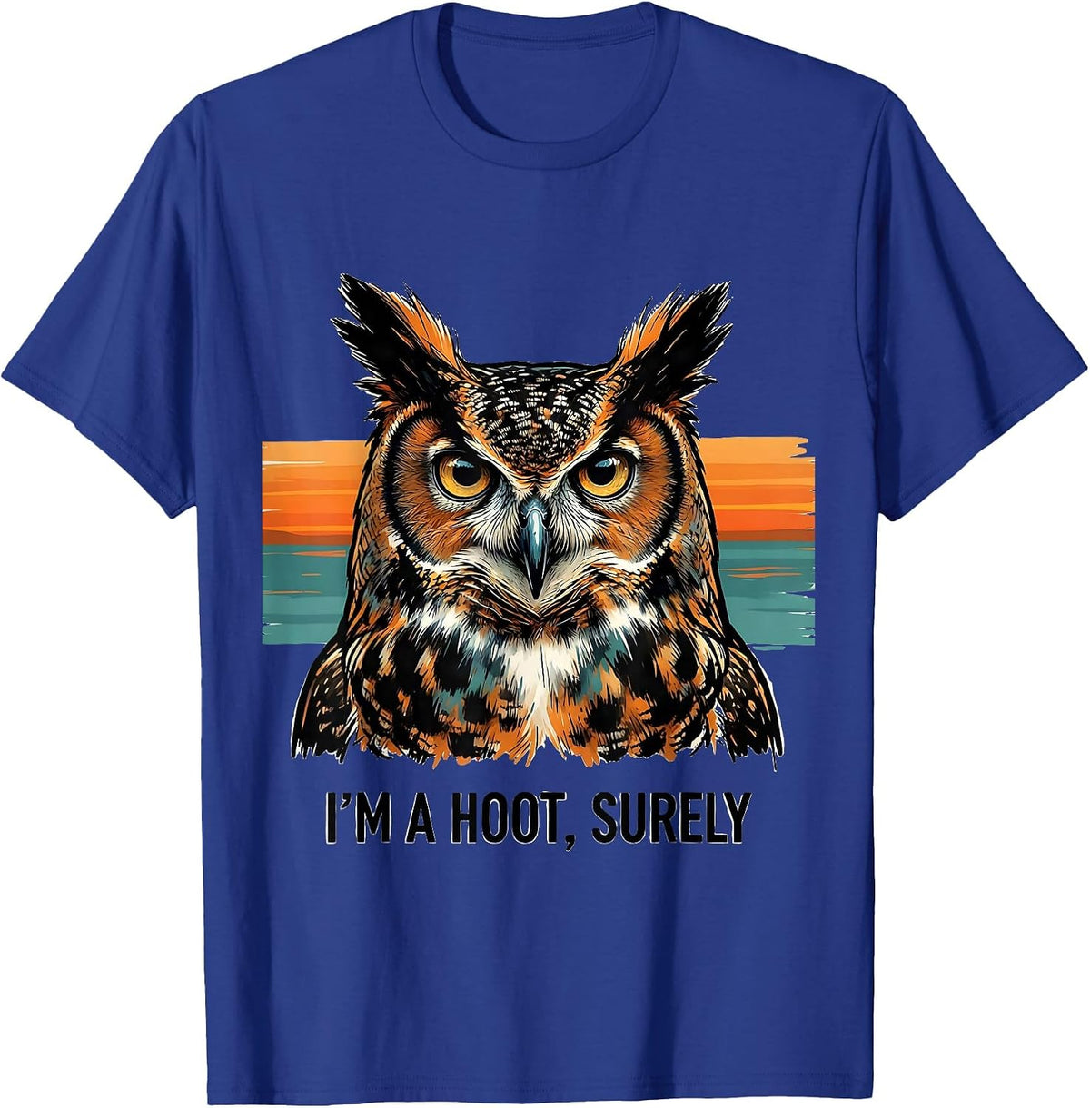 I'm A Hoot Surely Funny Owl Lover Bird Humor Gift T-Shirt - Royal Blue