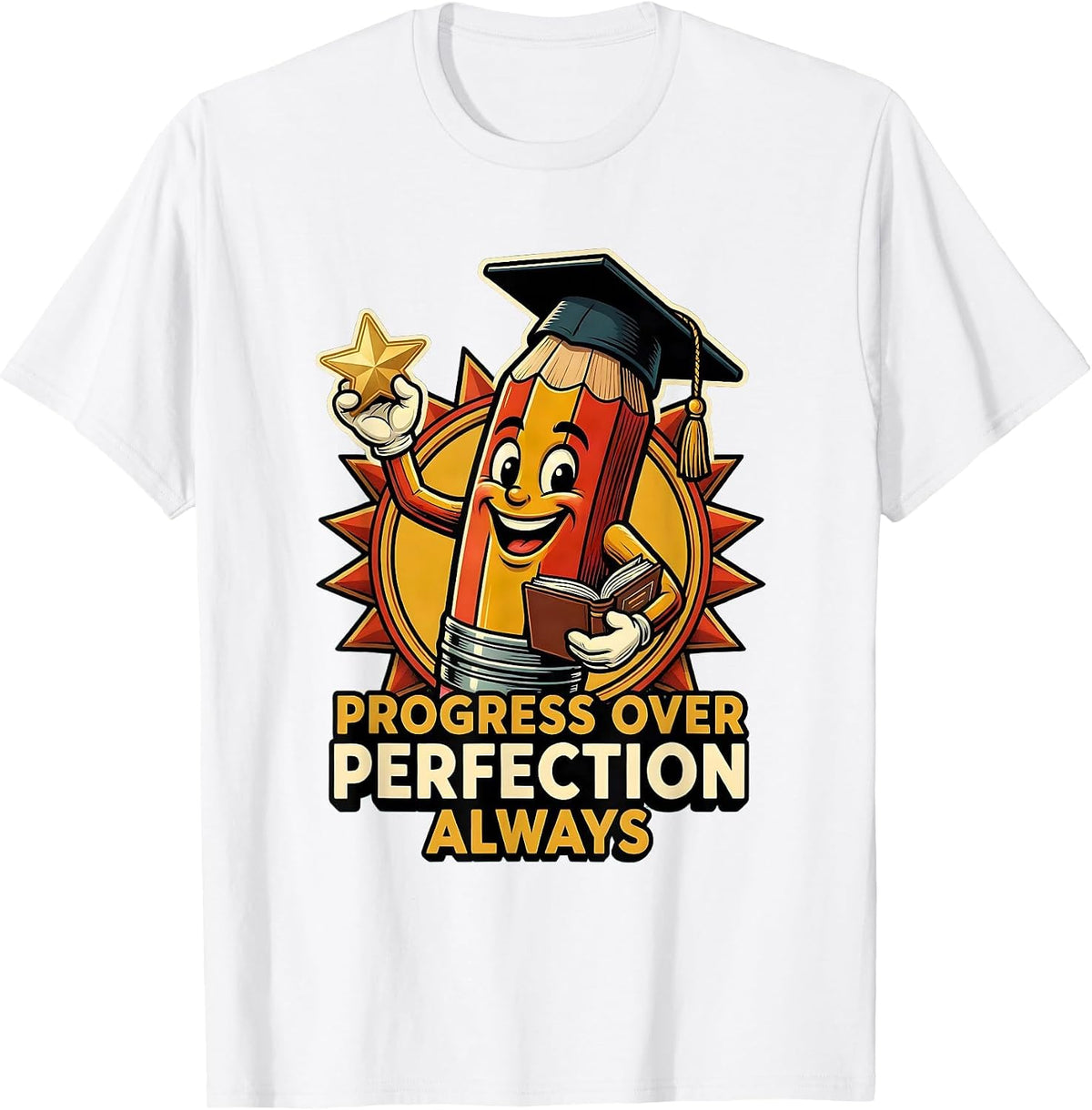 Men's Progress Over Perfection Special Education Teacher T-Shirt - White