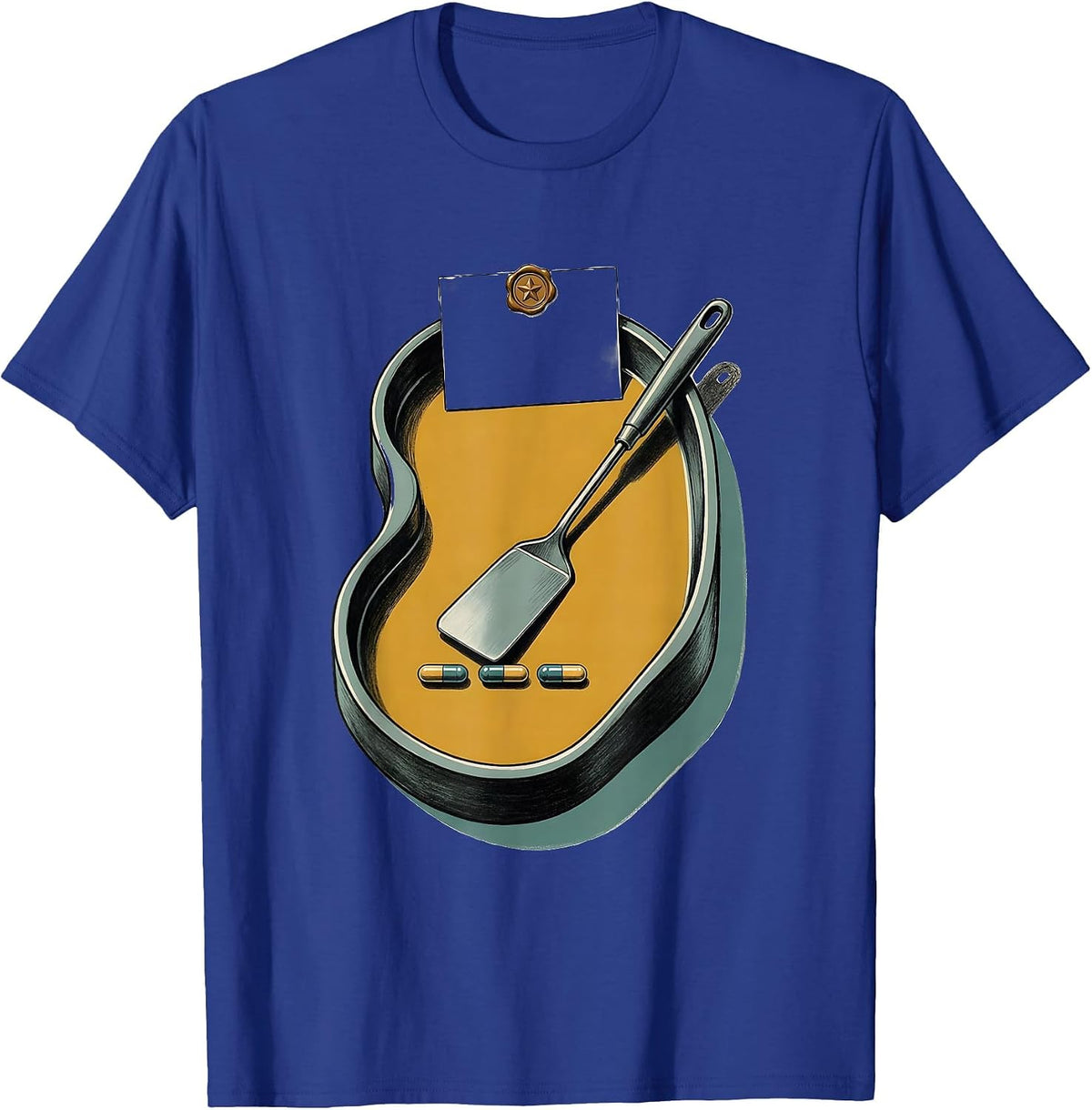 Men's Midcentury Counting Tray Pharmacy Tech Cute Humor T-Shirt - Royal Blue