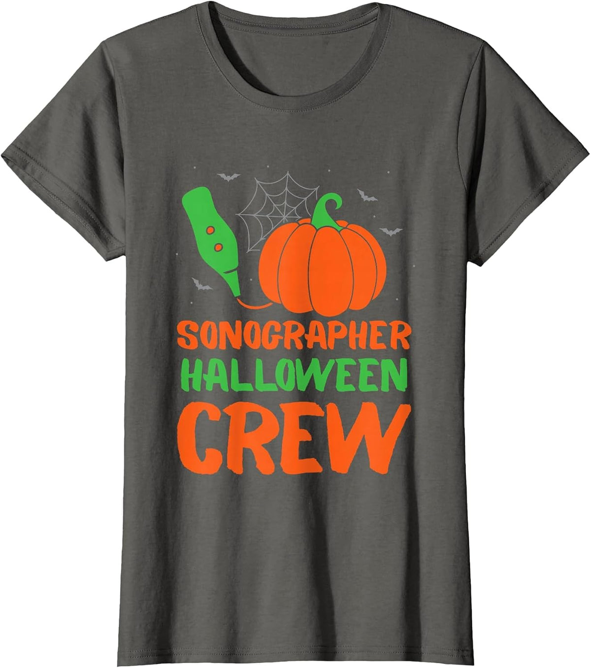 Sonography Ultrasound Tech Halloween Sonographer T-Shirt - Asphalt Grey