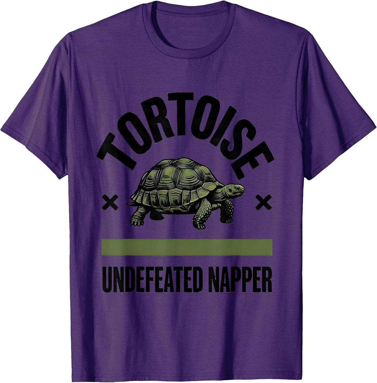 Tortoise: Undefeated Napper Funny Tortoise Lover Humor T-Shirt - Purple