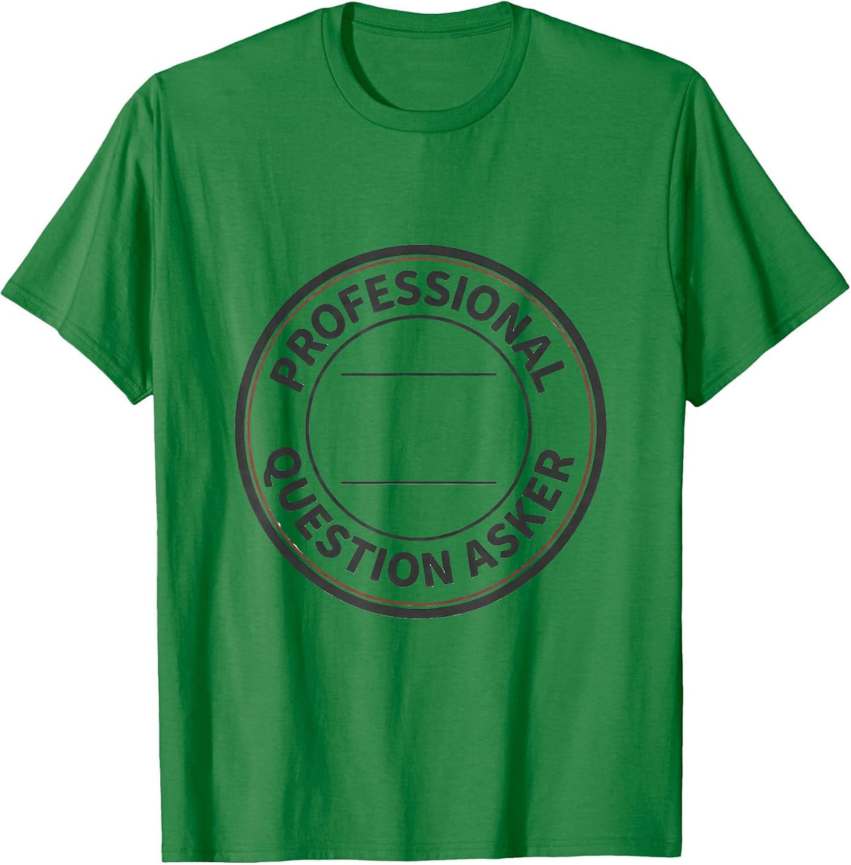 Men's Professional Question Asker Minimalist Philosophy Critical T-Shirt - Kelly Green