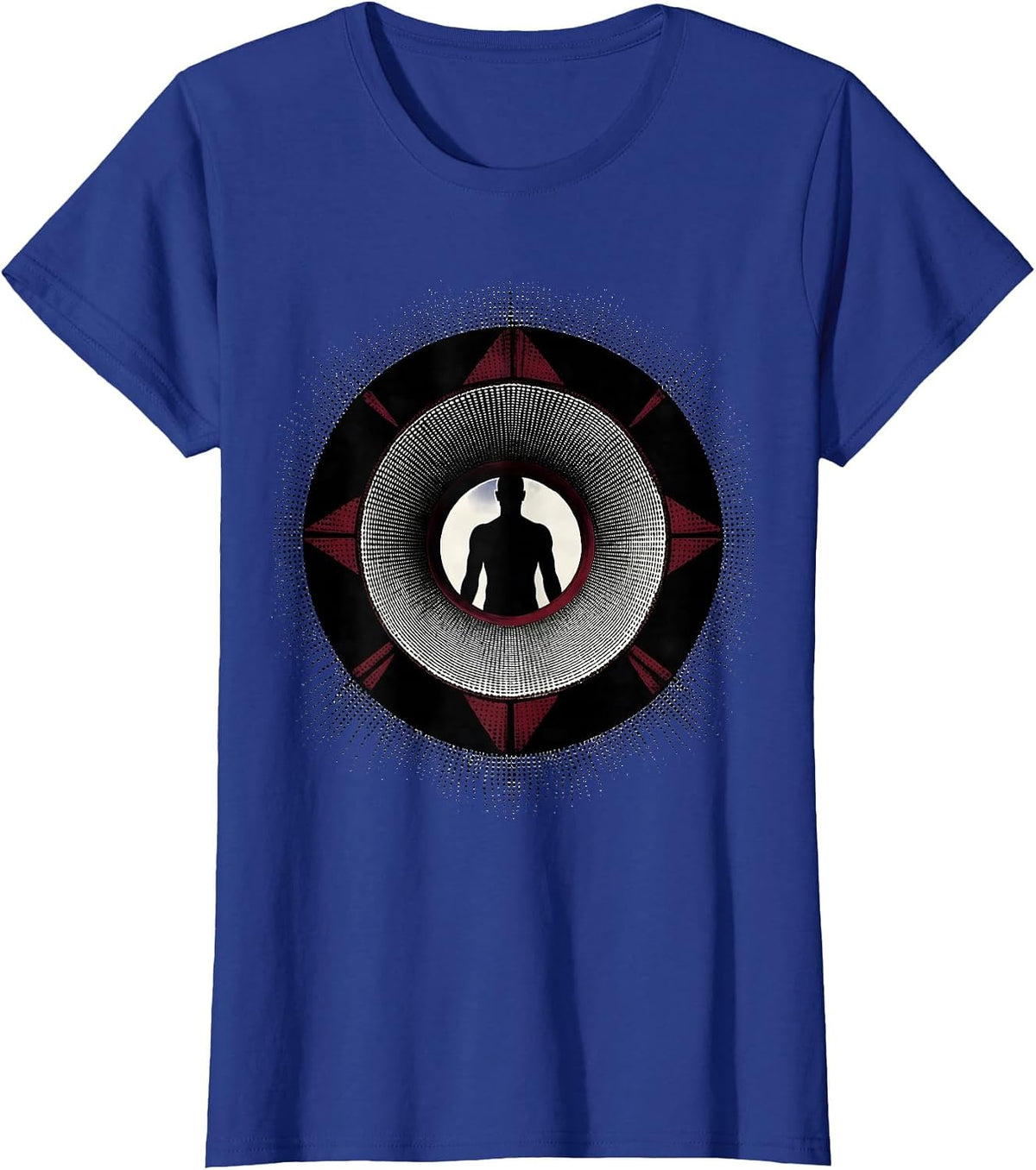 Women's MRI Machine Magnetic Field Lines Radiology Art T-Shirt - Royal Blue