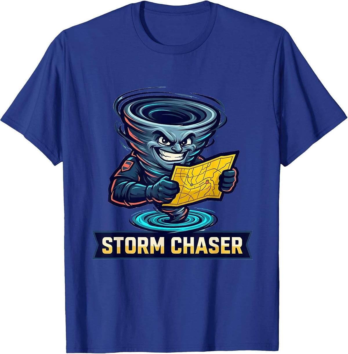 Men's Storm Chaser Meteorologist Tornado Chaser Weather Enthusiast T-Shirt - Royal Blue
