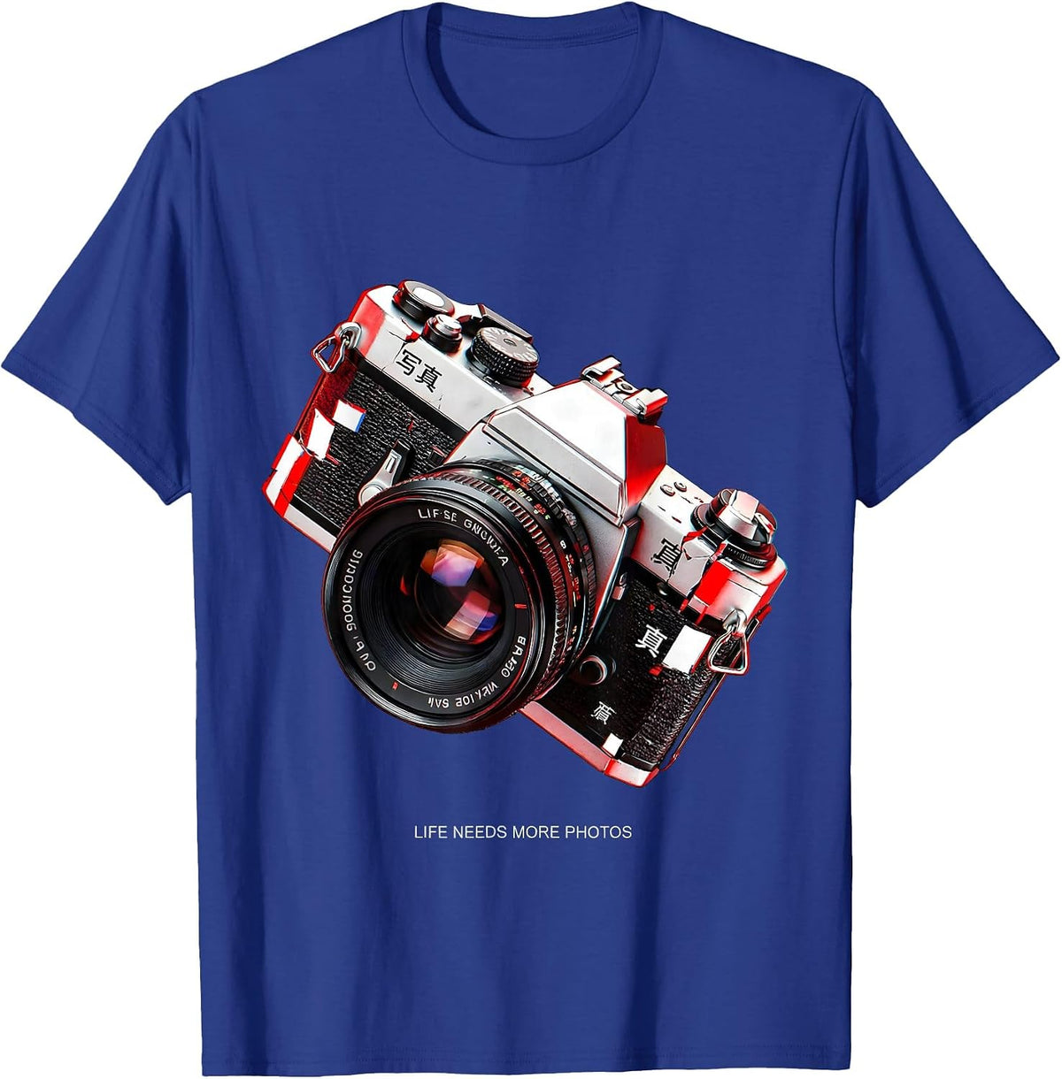 Life Needs More Photos Photography Lover Design T-Shirt - Royal Blue