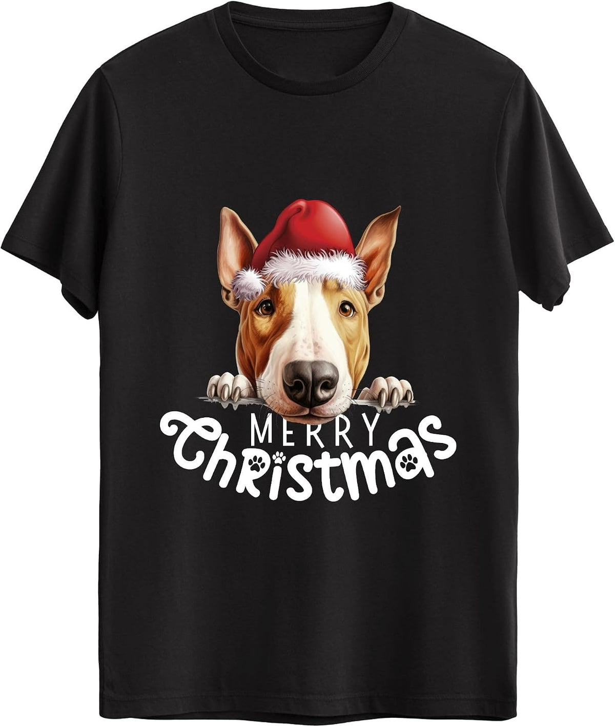 Soft Premium Cotton Christmas T-Shirt Sweatshirt 200+ Dog Breed Funny Holiday Kids Adult Gift for Dog Pupper Lovers - Bull