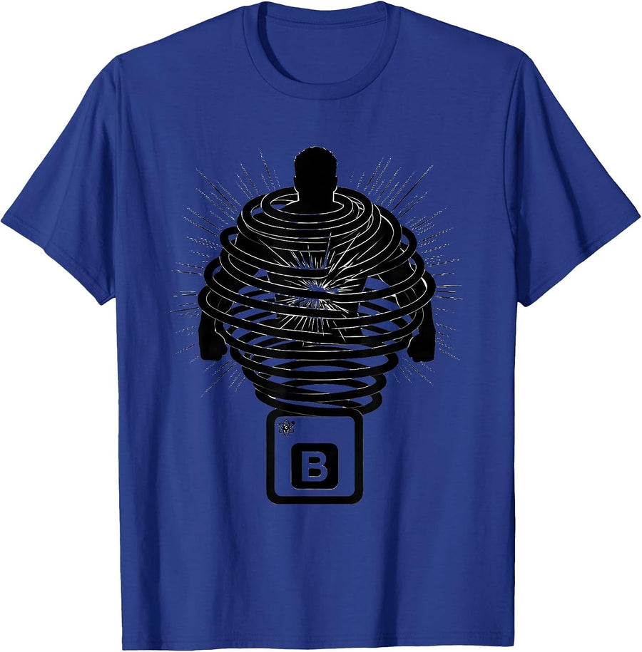 Coiled Spring Periodic Table Chemistry Humor Science T-Shirt - Royal Blue