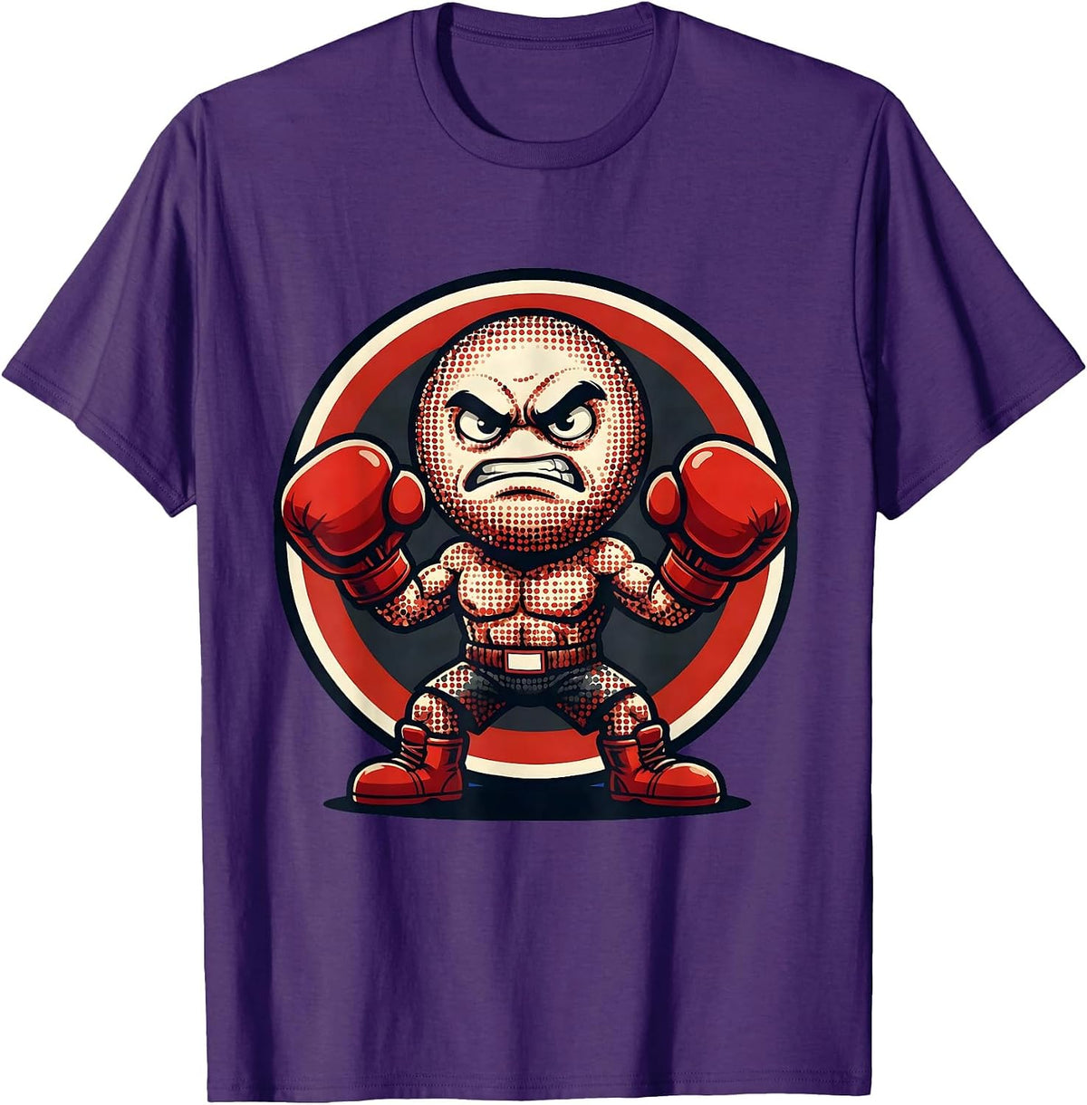 Dot Boy Boxing Gloves Fighter Graphic Design T-Shirt - Purple