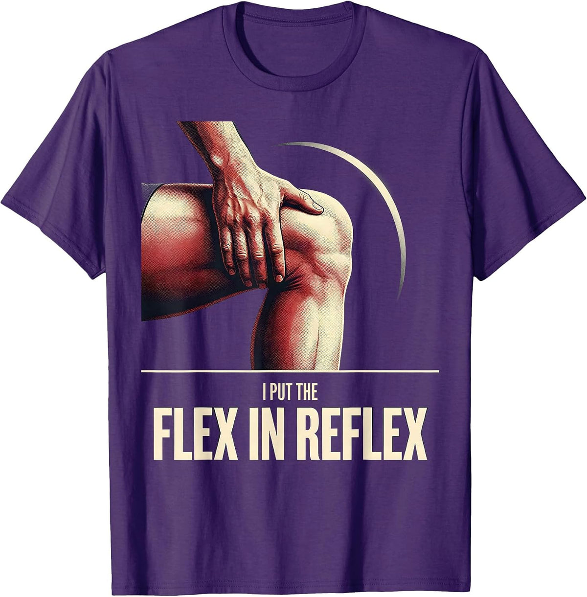 Men's I Put The Flex In Reflex Funny Physical Therapist Massage T-Shirt - Purple