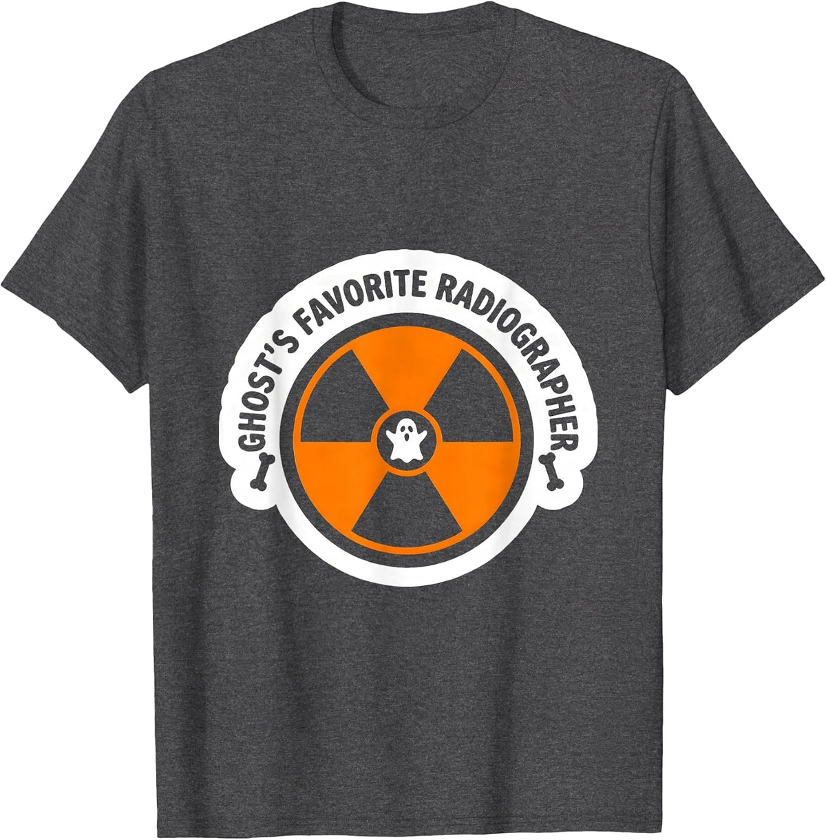 Ghost's Favorite Radiographer Funny Radiology Tech Humor T-Shirt - Dark Heather Grey