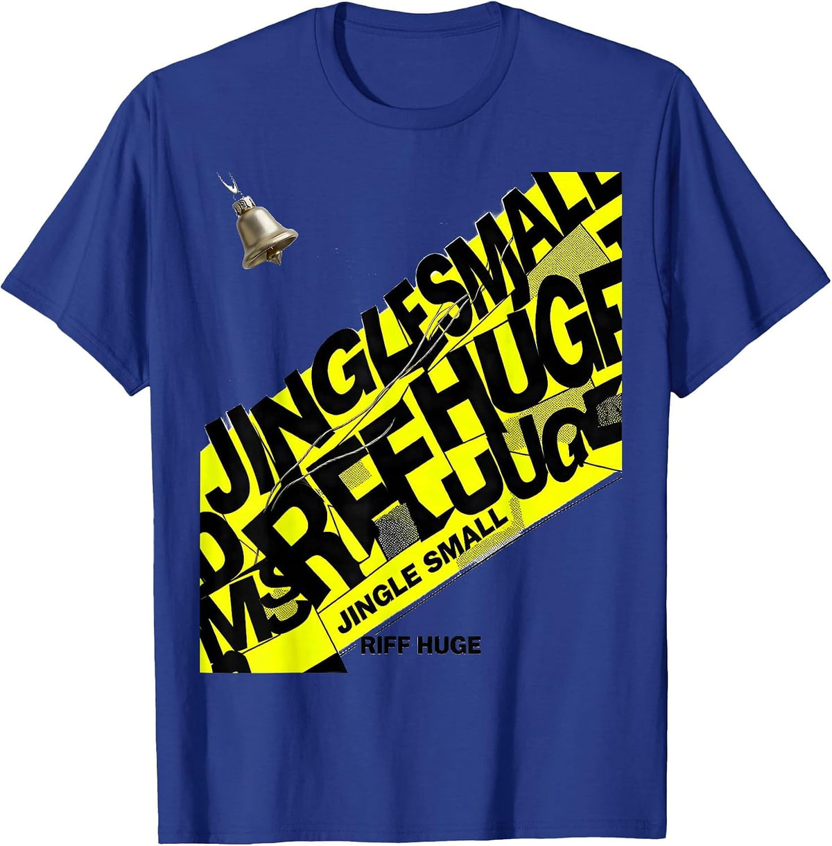 Jingle Small Riff Huge Heavy Metal Rock Christmas Humor T-Shirt - Royal Blue