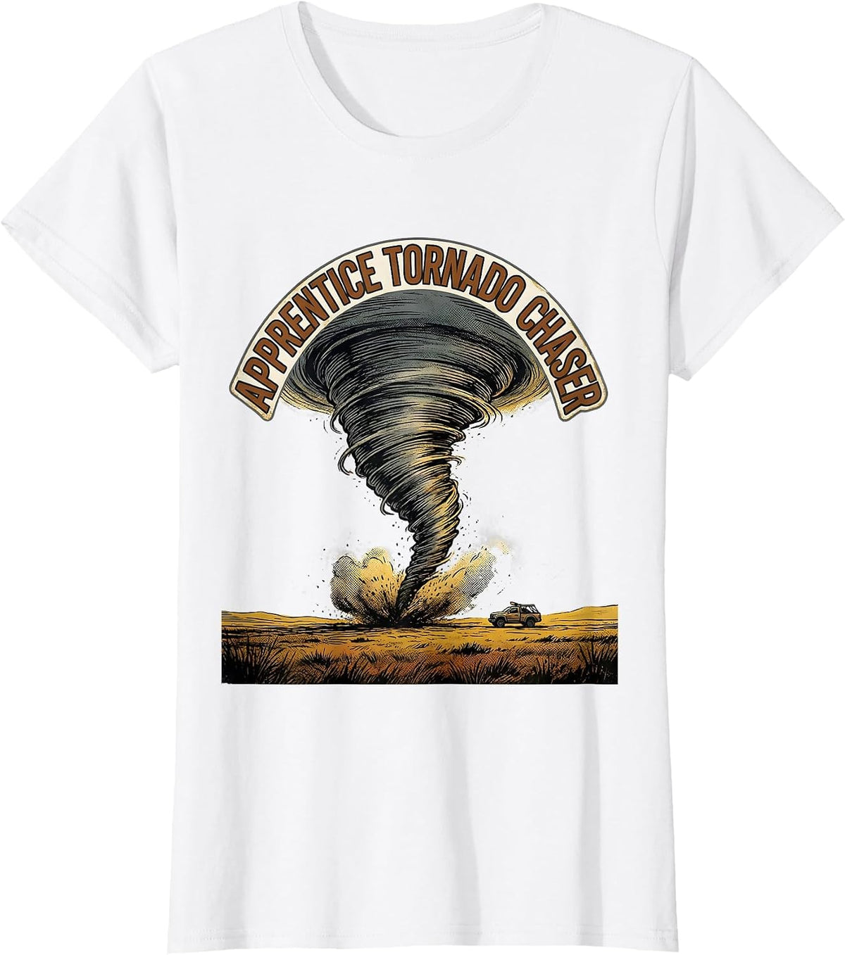 Women's Apprentice Tornado Chaser Funny Storm Chaser Meteorology T-Shirt - White