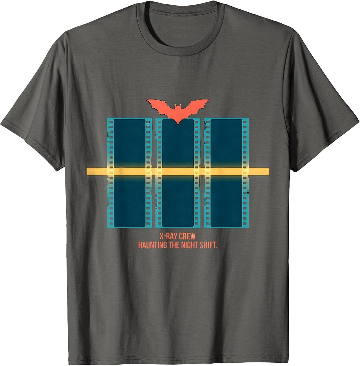 Men's X-Ray Crew Haunting The Night Shift Funny Radiology Tech T-Shirt - Asphalt Grey