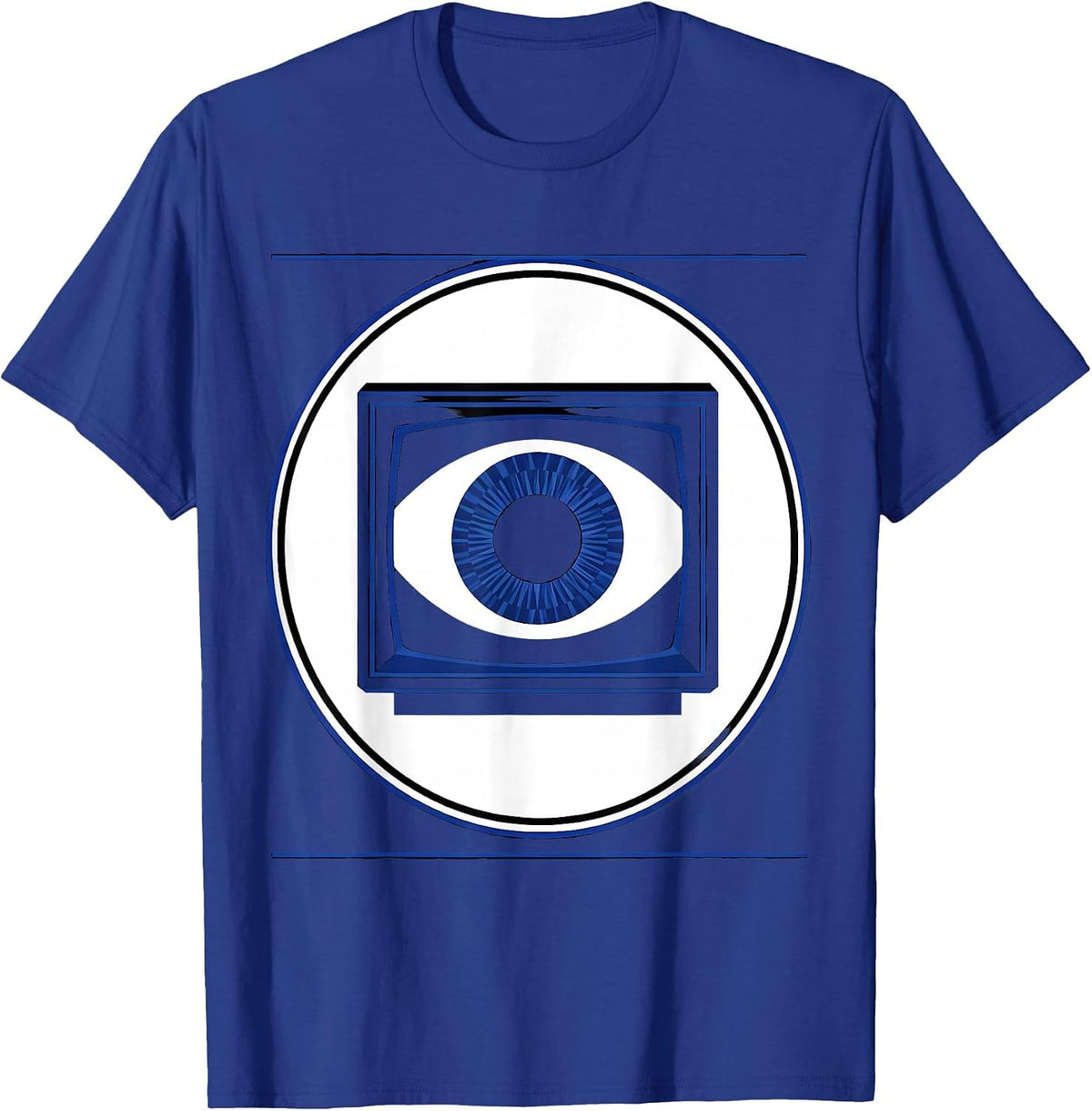 Big Brother Surveillance Eye Television Graphic T-Shirt - Royal Blue
