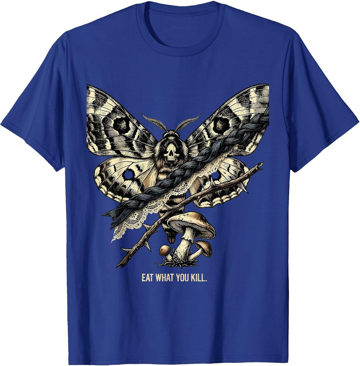 Men's Eat What You Kill Bold Hunting Design T-Shirt - Royal Blue
