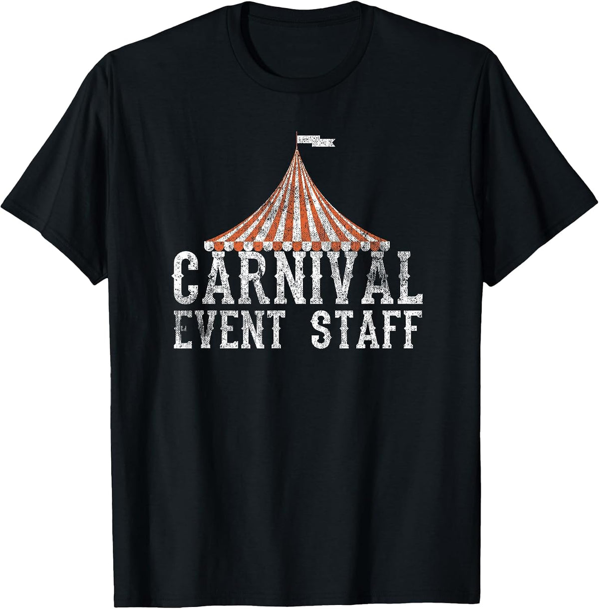 Vintage Circus Security Mardi Gras Staff T-Shirt - Black