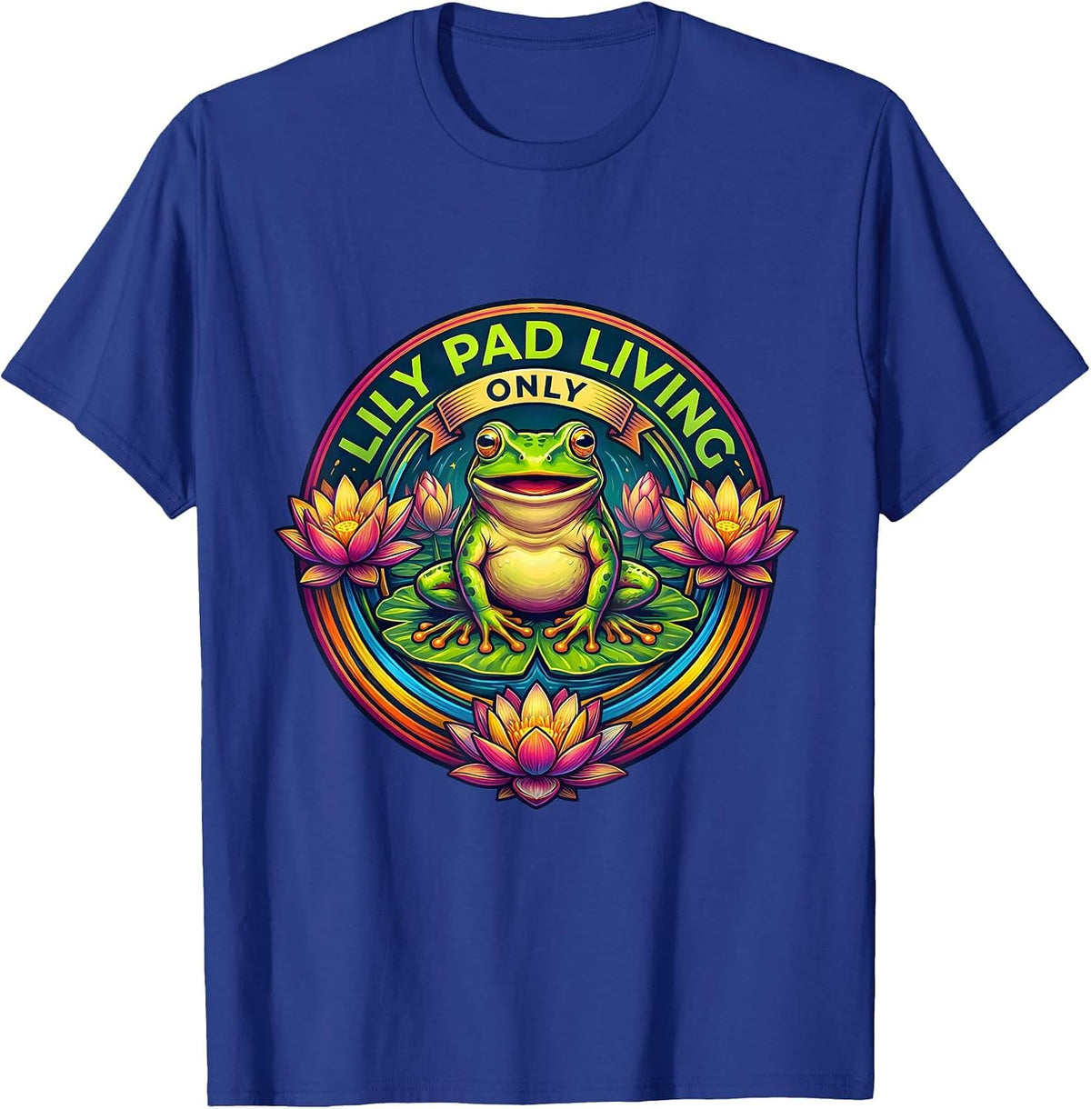 Lily Pad Living Only Frog Design T-Shirt - Royal Blue