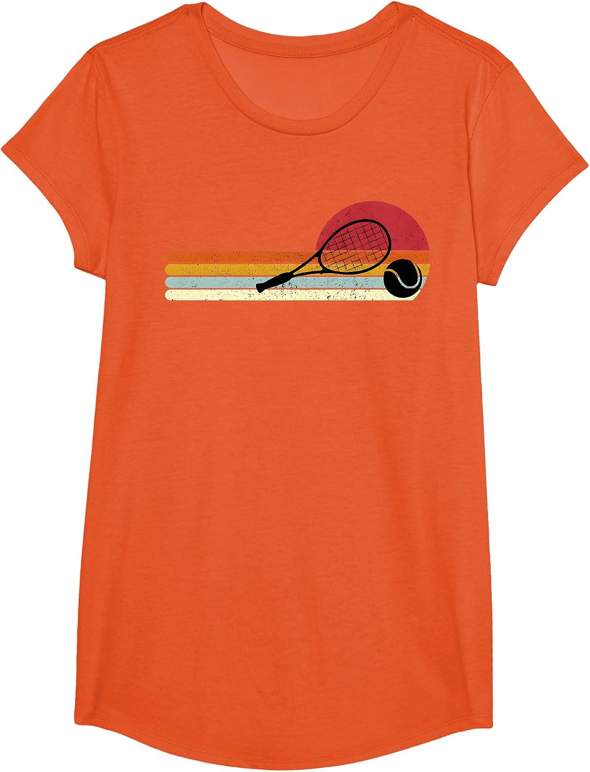 Tennis Sunset T-Shirt - Girls Orange