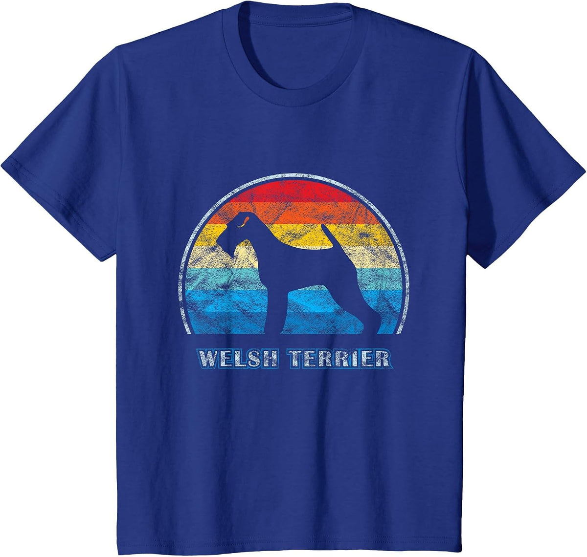 Welsh Terrier Vintage Design Dog T-Shirt - Royal Blue