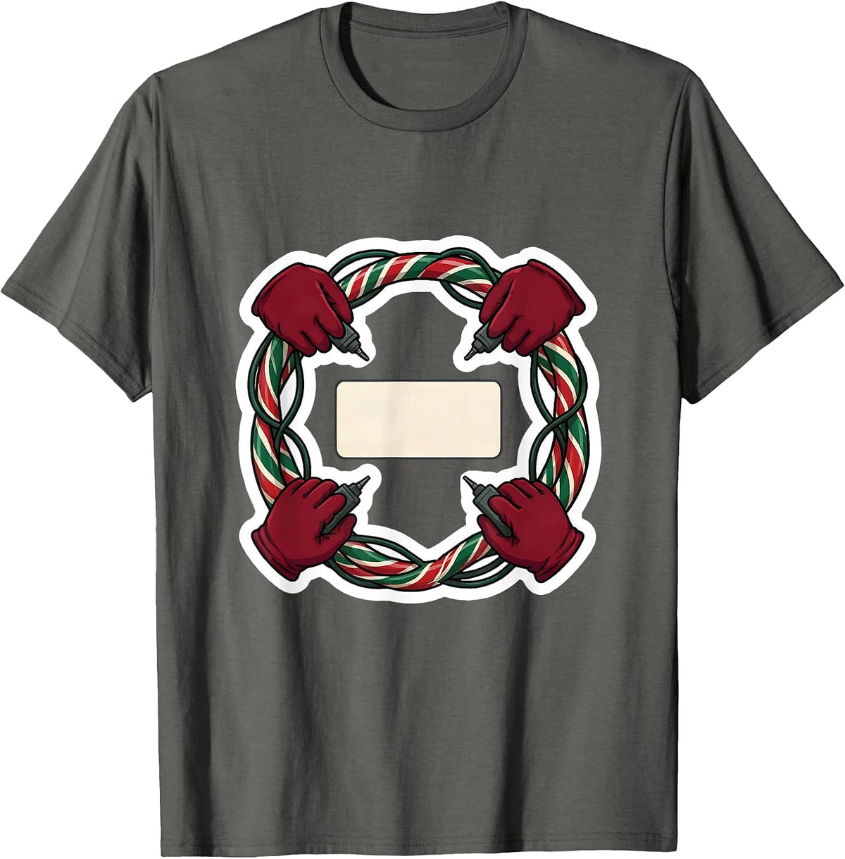 Sonographer Sealed Badge Ultrasound Tech Christmas Humor T-Shirt - Asphalt Grey