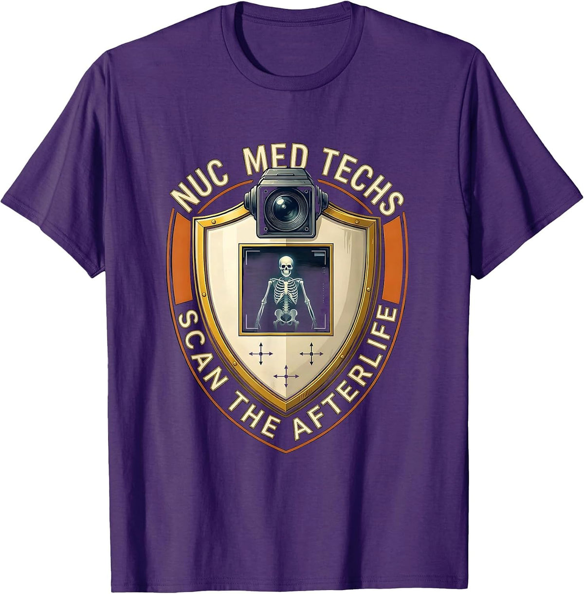 Men's Nuc Med Techs Scan The Afterlife Funny Radiology Tech T-Shirt - Purple
