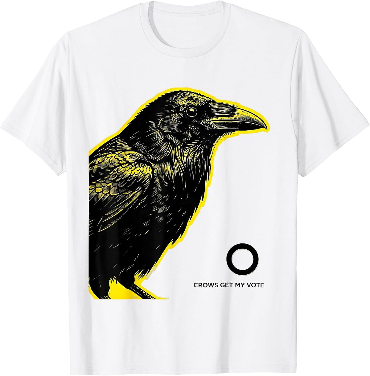 Men's Crows Get My Vote Funny Crow Lover Bird Enthusiast Humor T-Shirt - White
