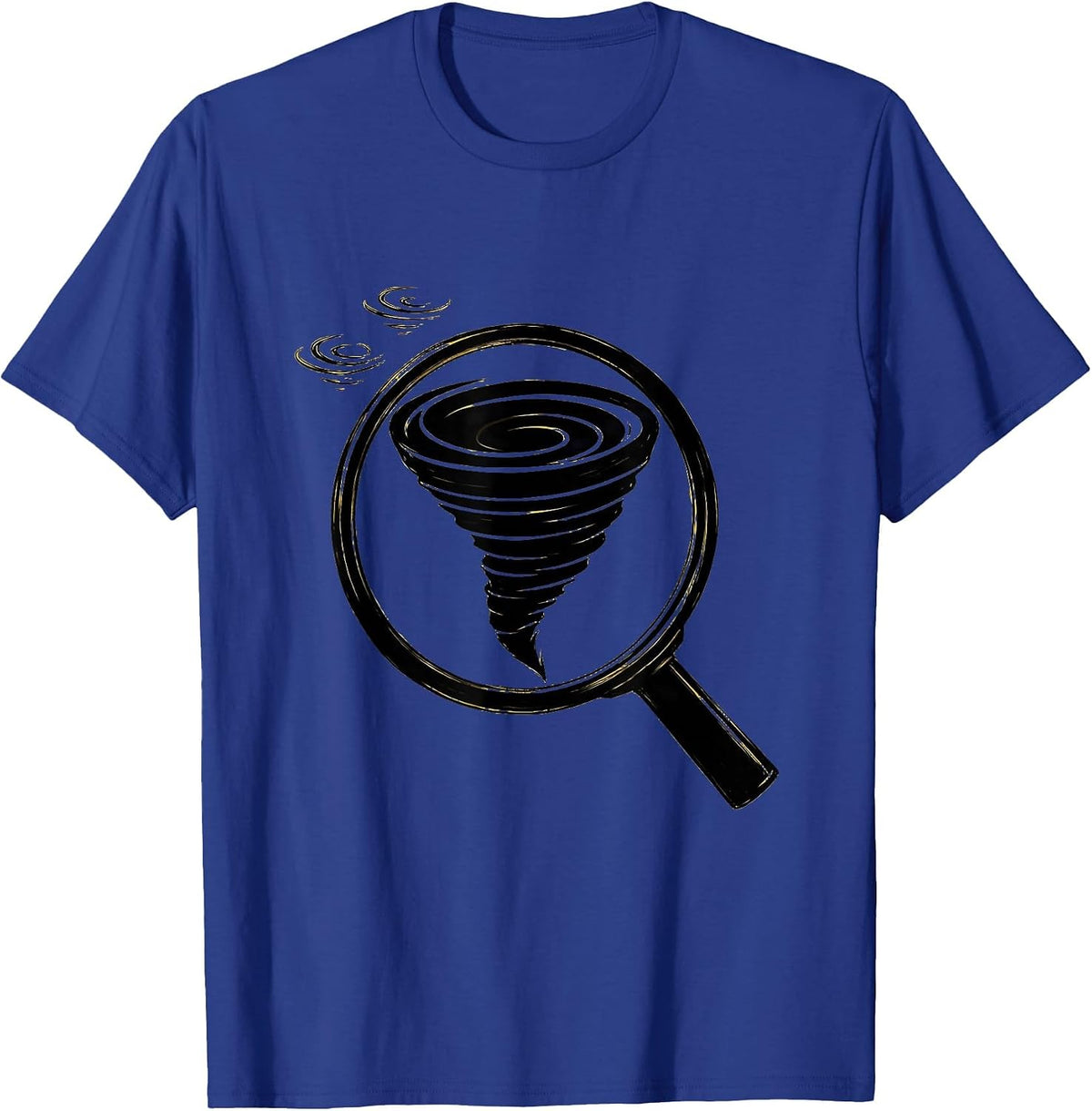 Men's Minifying Tornado Lens Storm Chaser Meteorology Humor T-Shirt - Royal Blue