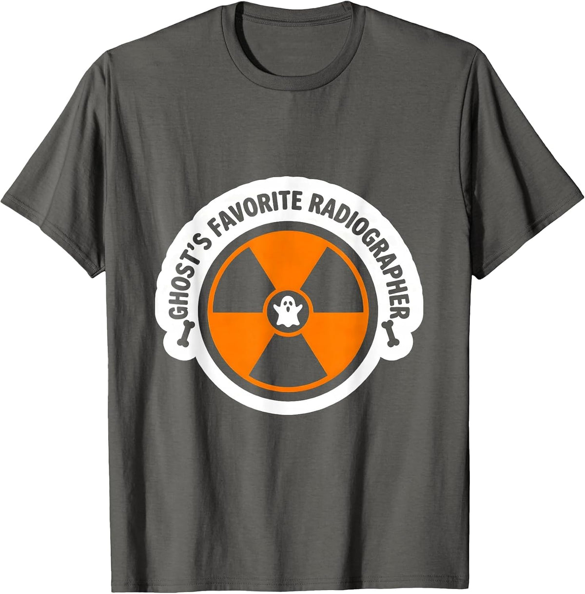 Ghost's Favorite Radiographer Funny Radiology Tech Humor T-Shirt - Asphalt Grey