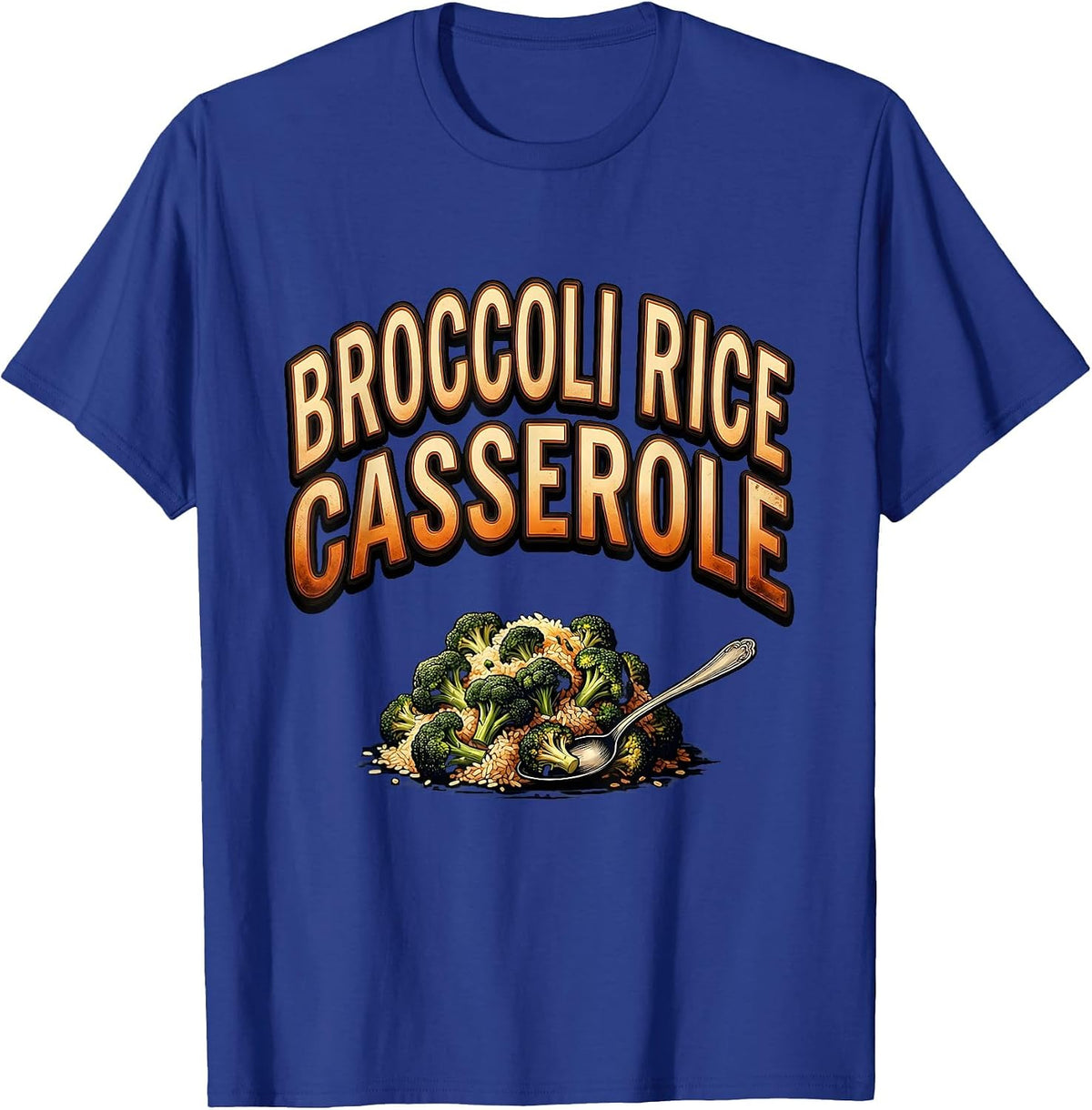 Broccoli Rice Casserole Thanksgiving Food Bootleg 90's Rap T-Shirt - Royal Blue
