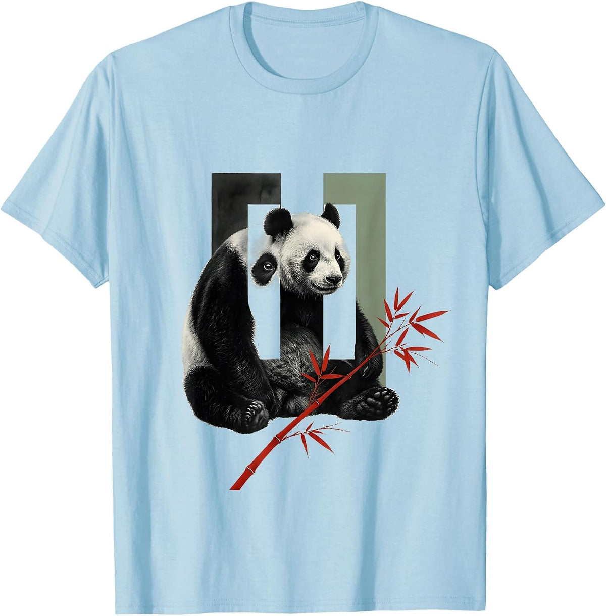 Men's Panda Over Pause Funny Animal Lover Novelty T-Shirt - Baby Blue