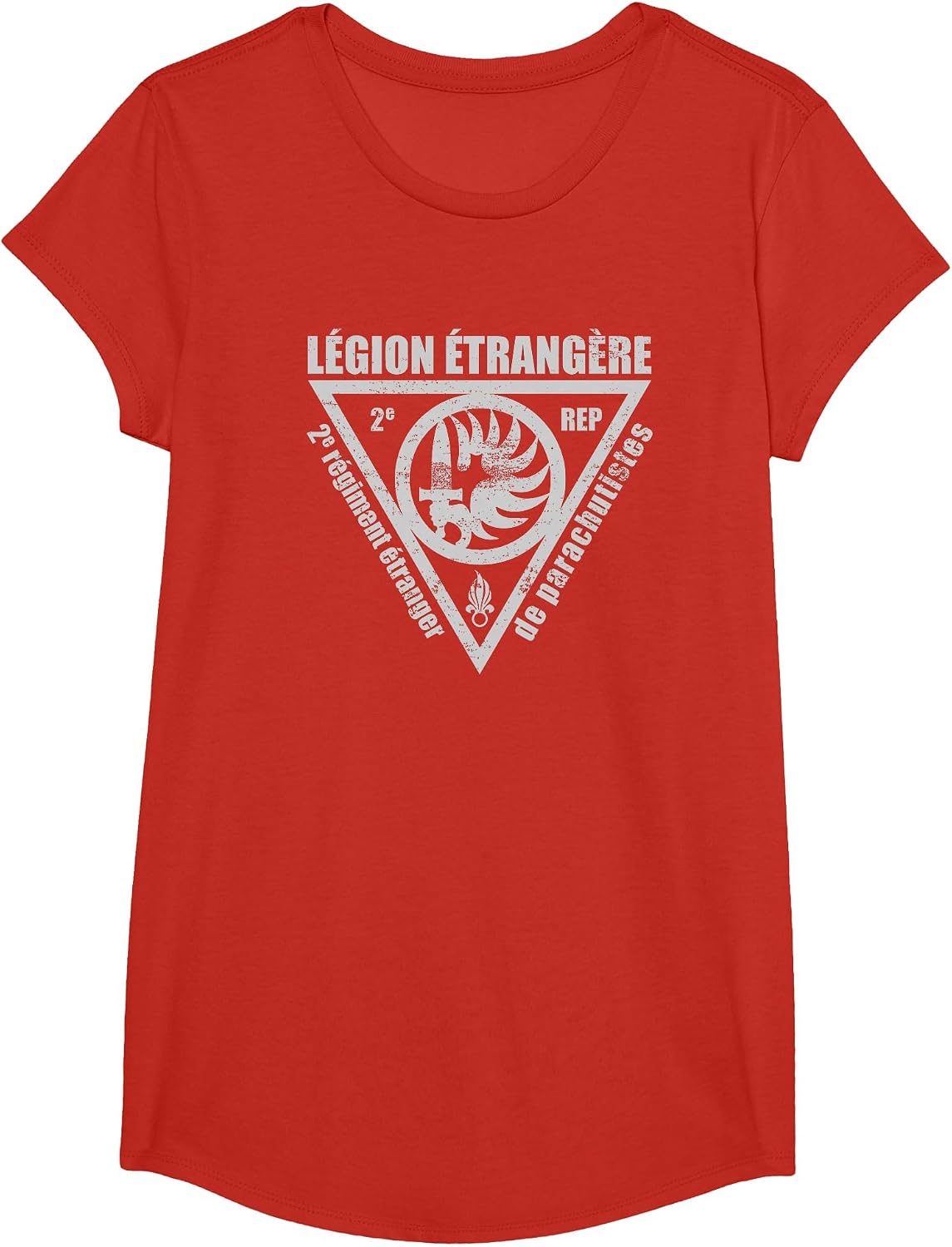 French Foreign Legion Paratrooper T Shirt - 2 Rep T-Shirt - Girls Red
