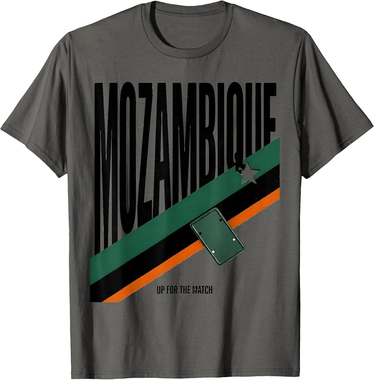 Men's Mozambique, Up For The Match Heritage Pride Rugby Fan T-Shirt - Asphalt Grey