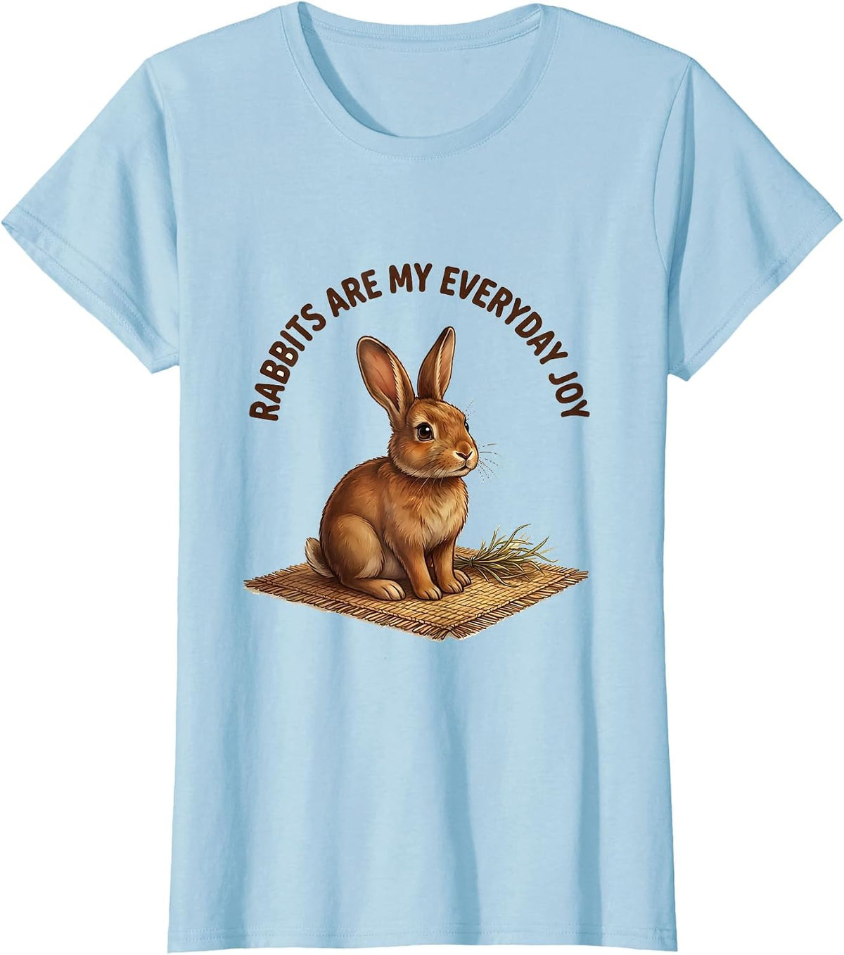 Rabbits Are My Everyday Joy Cute Bunny Lover Rabbit Owner T-Shirt - Baby Blue