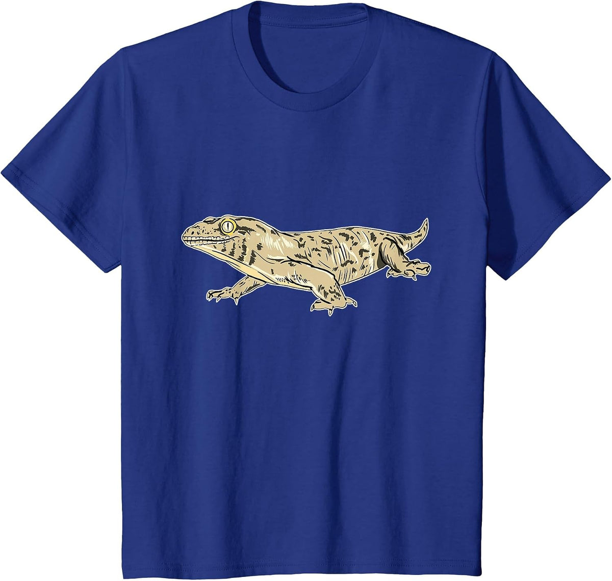 Leachie Gecko New Caledonian Giant Gecko Lizard Reptile T-Shirt - Royal Blue