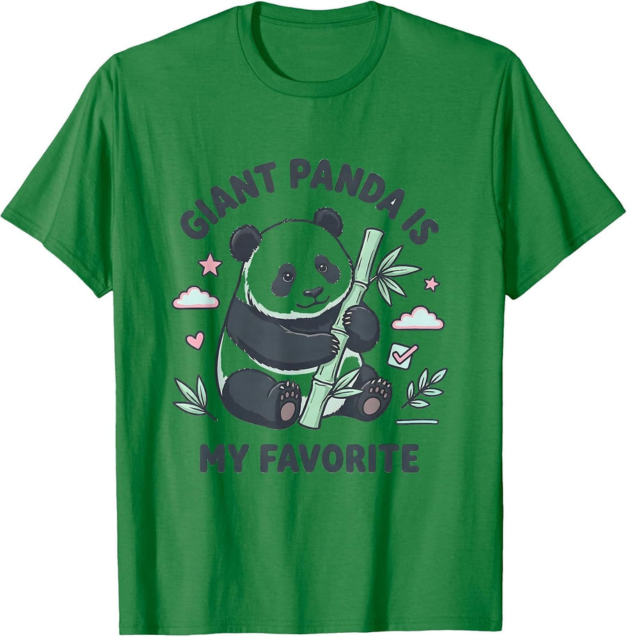 Men's Giant Panda Is My Favorite Cute Kawaii Panda Lover Gift T-Shirt - Kelly Green