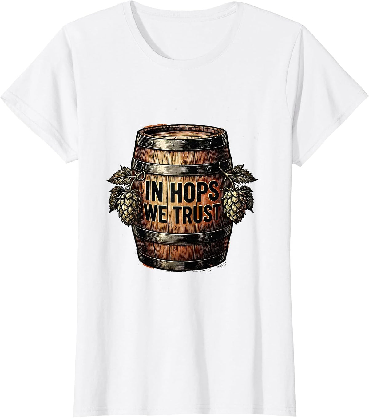 In Hops We Trust Craft Beer Lover Design T-Shirt - White