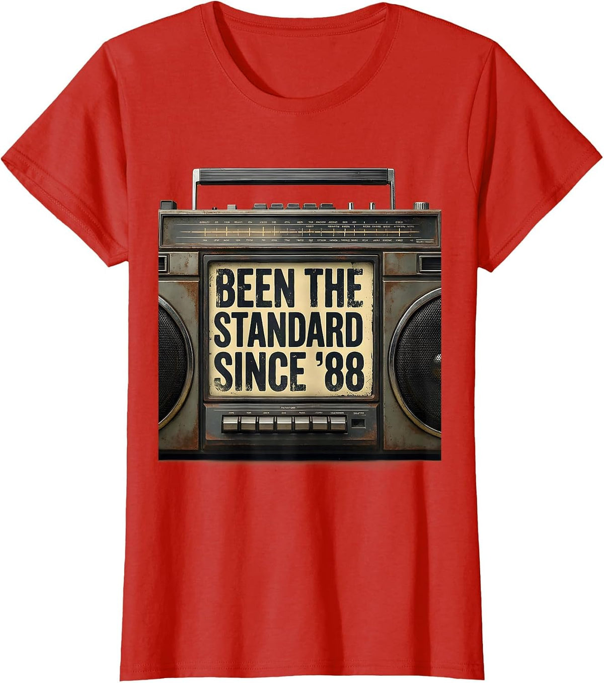 Women's Been The Standard Since 88 Vintage 90s Hip-Hop Rap Music T-Shirt - Red