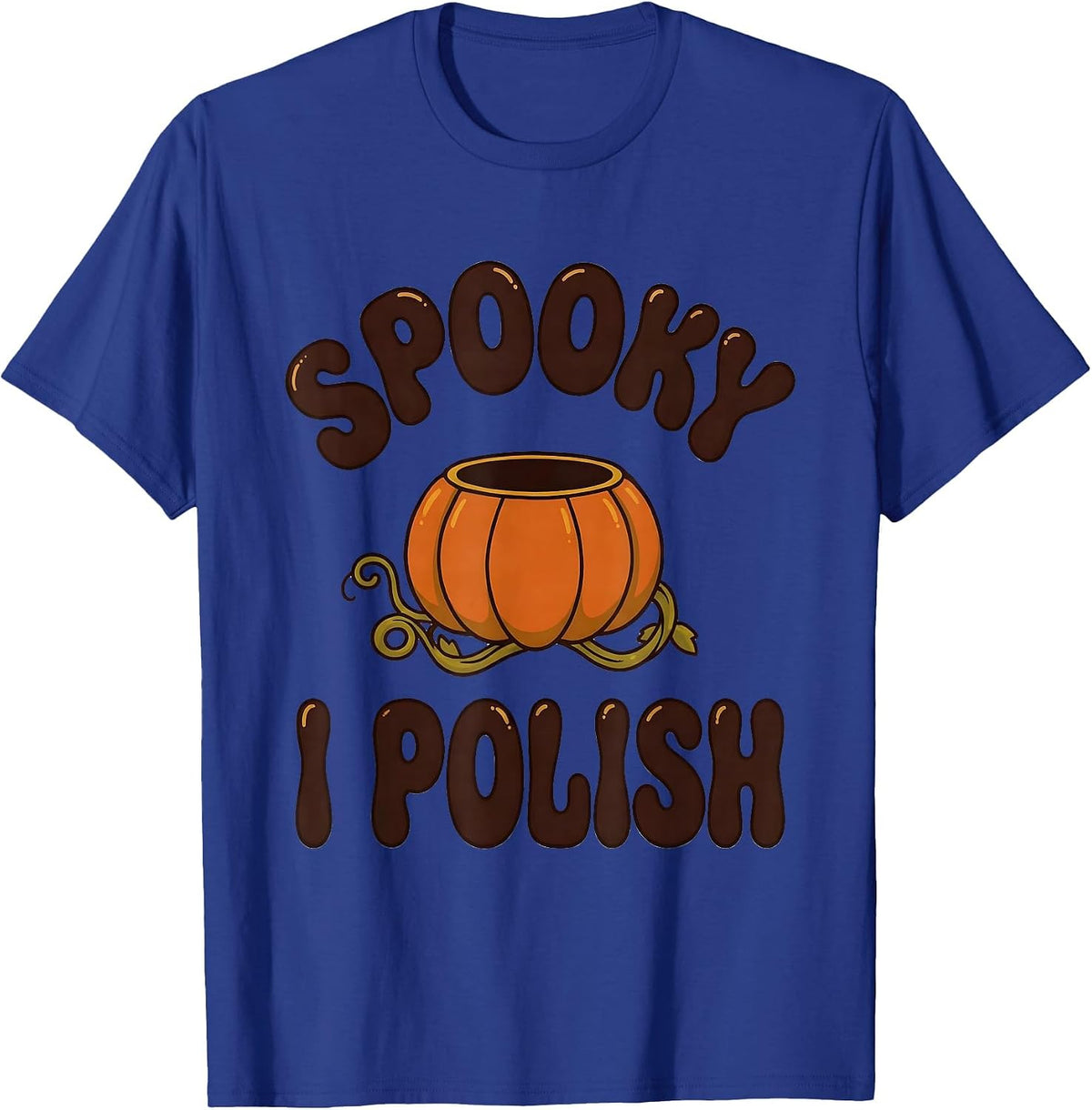 Spooky I Polish Retro 70s Dental Hygienist Halloween Humor T-Shirt - Royal Blue